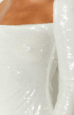 Marienne White Sequin Mini Dress Image