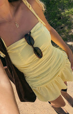 Milly Yellow Mini Dress Image