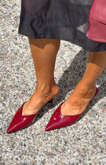 Morley Cherry Red Patent Mule Heels Image