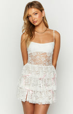 My Darling White Lace Mini Dress Image