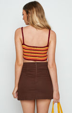 Nova Orange Crochet Top Image