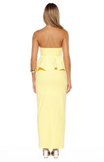 Olina Yellow Crepe Maxi Skirt Image