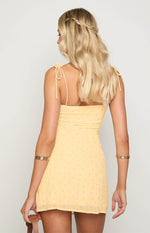 Penny Lane Yellow Floral Mini Dress Image