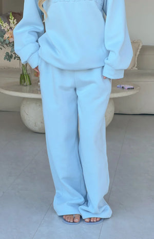 Pip Blue Mid Rise Slouch Fit Trackpants