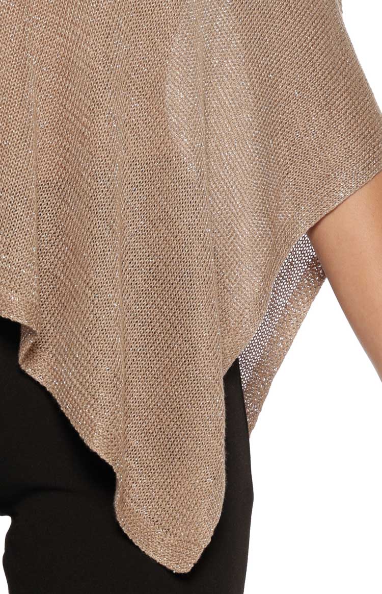 Pipa Metallic Knit Poncho Image