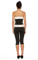 Reece Black Polka Dot Band Capris Image