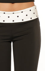 Reece Black Polka Dot Band Capris Image