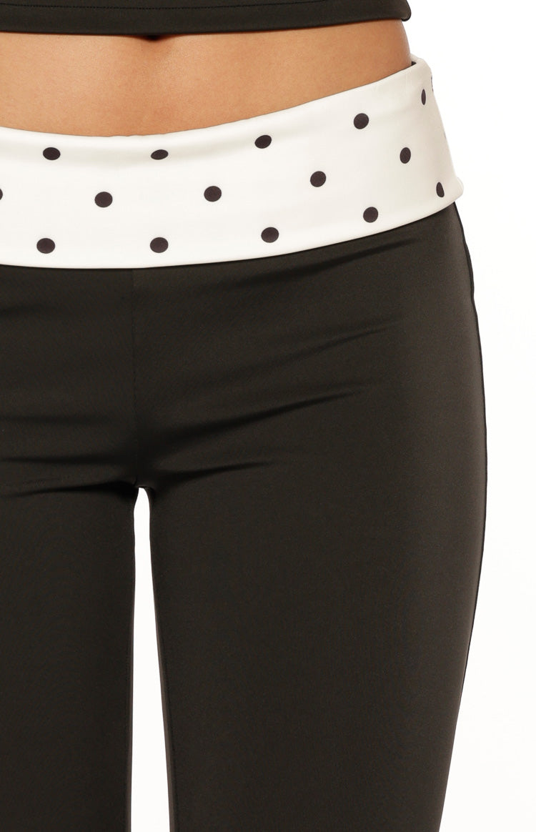 Reece Black Polka Dot Band Capris Image
