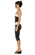 Reece Black Polka Dot Strapless Top Image