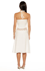 Reighn White Lace Detail Midi Skirt - PRE ORDER Image