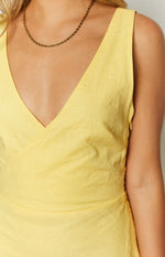 Resorts Yellow Linen Blend Maxi Dress Image