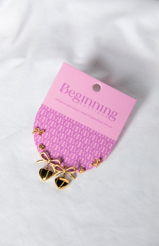 Rianne Gold Earrings 3 Pack (FREE over $130)