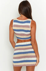 Rosita Stripe Crochet Mini Skirt Image
