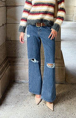 Roxie Mid Wash Ripped Jeans Image
