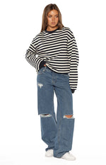 Roxie Mid Wash Ripped Jeans Image