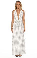 Rozie White Polka Dot Mesh Top Image