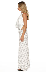 Rozie White Polka Dot Mesh Top Image