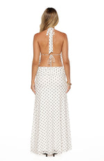 Rozie White Polka Dot Mesh Top Image
