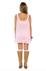 Sab Pink Sheer Frill Mini Dress Image