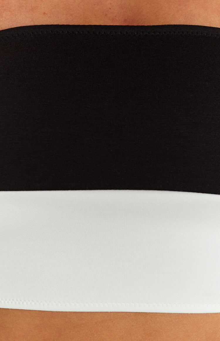Samara White Strapless Crop Top Image