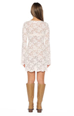 Serina White Lace Mini Dress Image