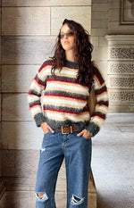 Sicily Multi Stripe Oversized Sweater Image