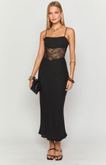 Sophee Black Lace Maxi Dress Image