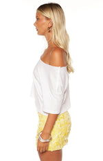 Spritz Yellow Sequin Party Mini Skirt Image