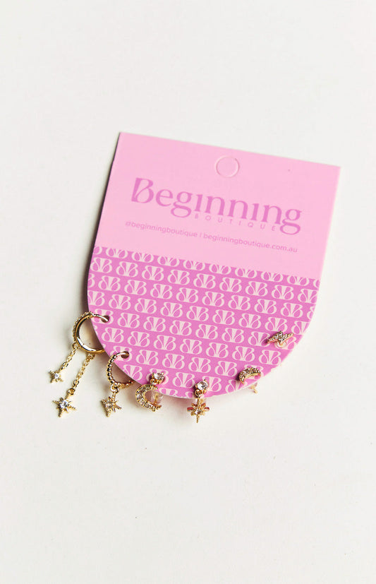 Starry Nights Gold Earring Pack