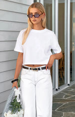 Ebba White Boxy Tee Image