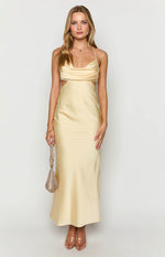 Taleah Yellow Cut Out Maxi Dress Image