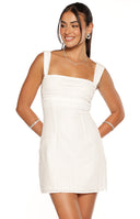 Taylor White Tie Back Mini Dress