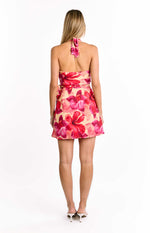 Trixie Yellow Orchid Cowl Neck Mini Dress Image