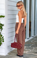 Valeria Brown Carrot Fit Jeans Image