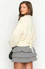 Verity Cream Knit Wrap Cardigan Image