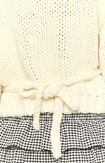 Verity Cream Knit Wrap Cardigan Image