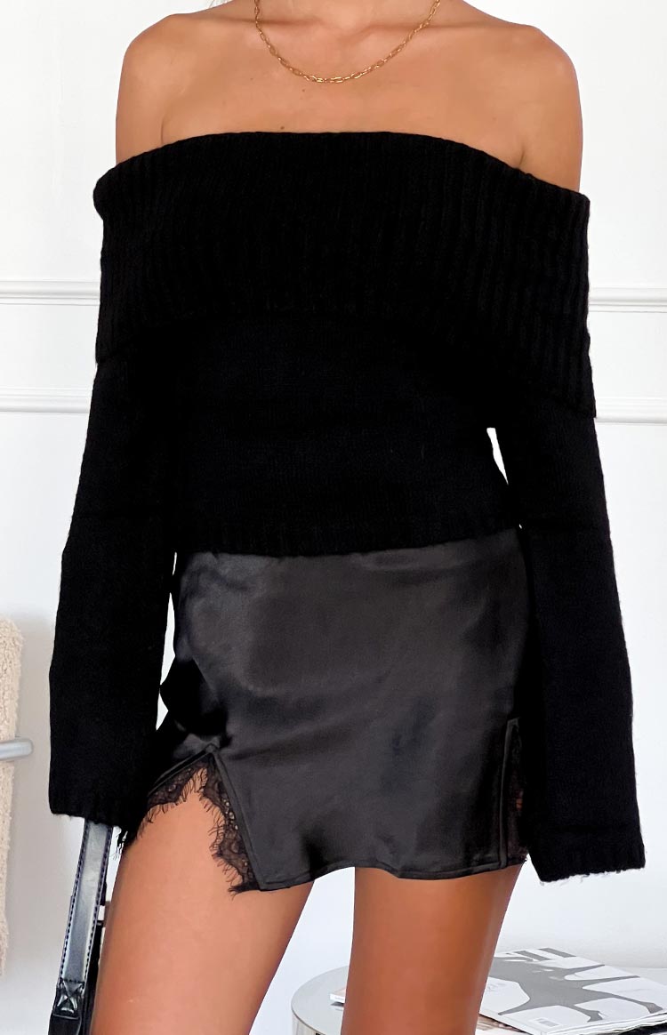 Vivian Lace Mini Skirt Black Image