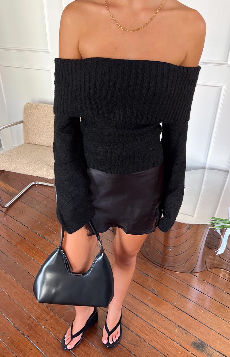 Vivian Lace Mini Skirt Black Image