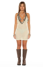Westgate White Sequin Trim Mini Dress Image
