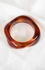 Zantie Tortoiseshell Resin Square Bangle Image
