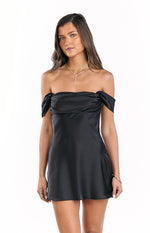 Zoella Black Off The Shoulder Mini Dress Image