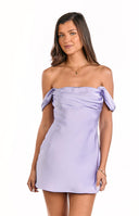 Zoella Lilac Off The Shoulder Mini Dress