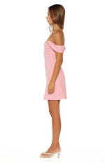 Zoella Pink Off The Shoulder Crepe Mini Dress Image