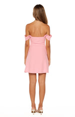Zoella Pink Off The Shoulder Crepe Mini Dress Image