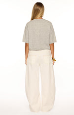 Aurelia Light Grey Short Sleeve Cropped Cardigan Image