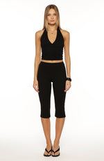 City Lights Black Jersey Capri Pants - PRE ORDER Image