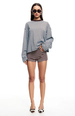 Lioness Bloom Chocolate Sea Stripe Long Sleeve Top Image