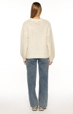 Jasmine Ski Cream Jacquard Chunky Knit Sweater Image