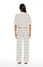 Maple White Navy Stripe Knit Pants Image