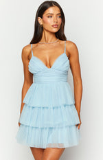 Nadine Blue Tulle Mini Dress Image